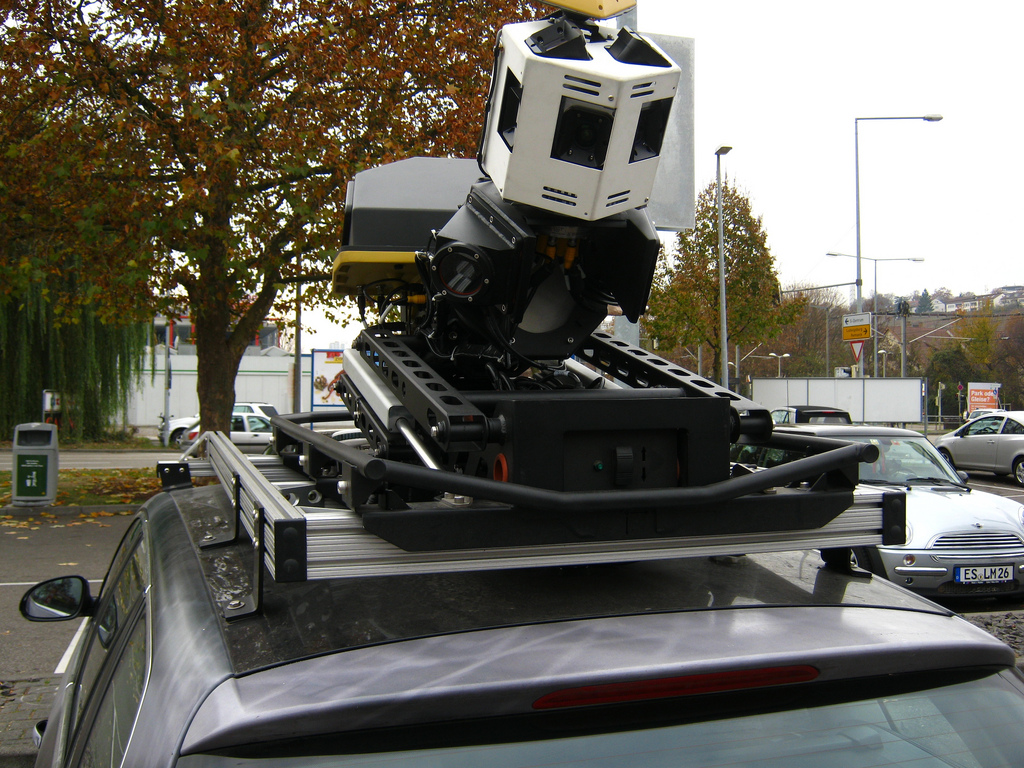An outdated LiDAR mount that is extremely large and cumbersome.