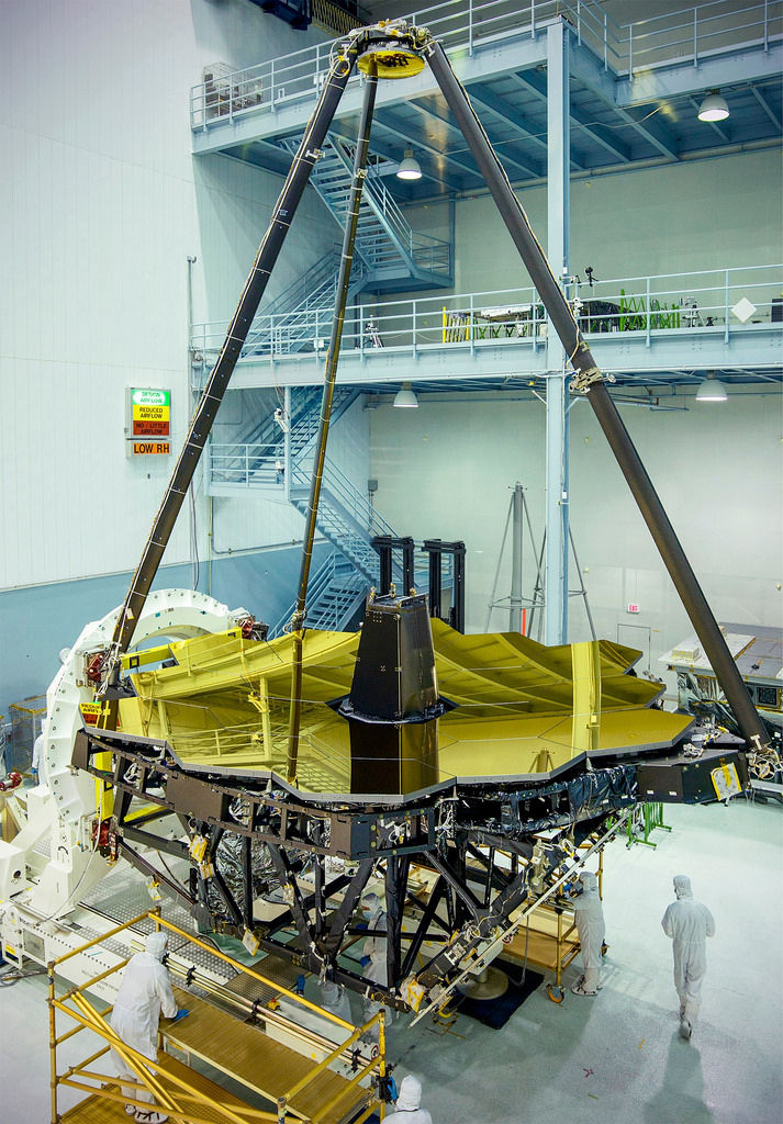 Folding apparatus of the James Webb Space Telescope's mirror unit.