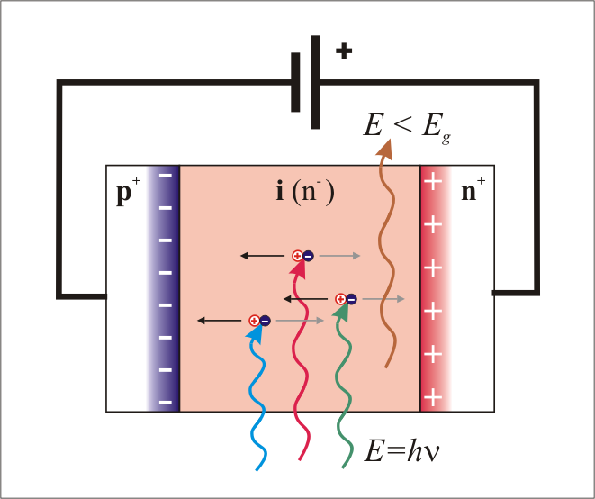 Diagram of PIN photodiode laser detector