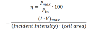 Traditional efficiency of dye-sensitized solar cells