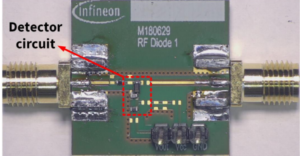 Single diode detector radio frequency sensor circuit