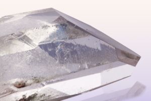 This large crystal (quartz) resembles an unrefined silicon crystal, before being shaped into a solar cell.