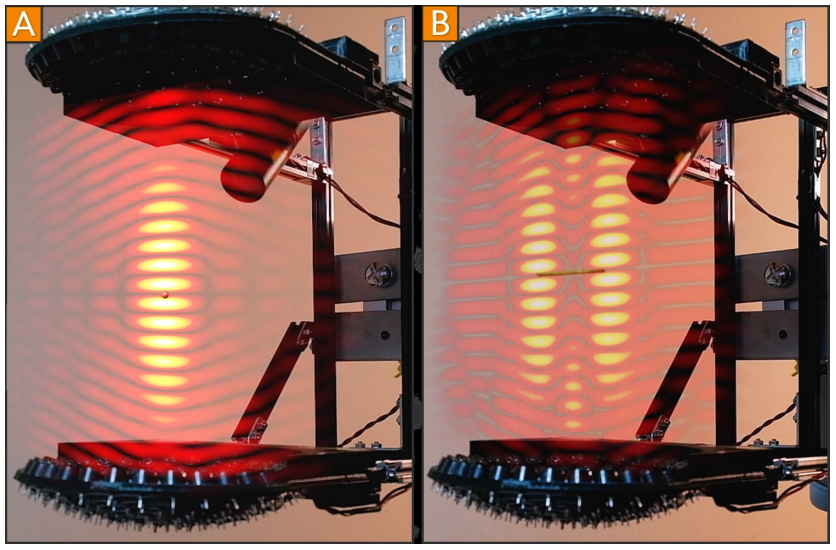 Levitation of bead and stick using acoustic levitation