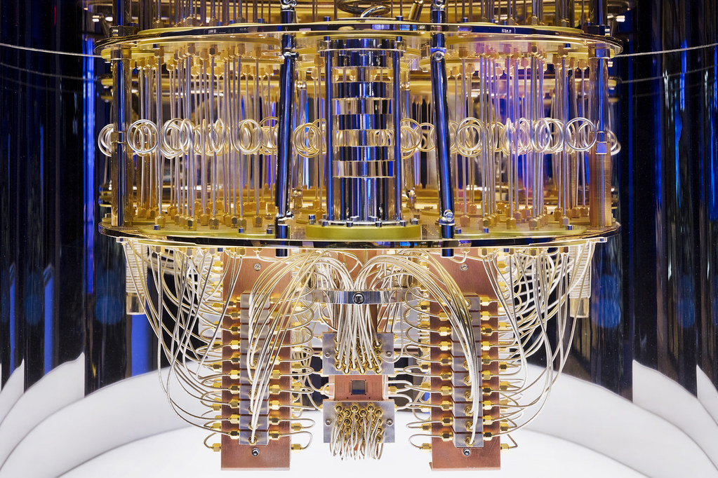 Interior of an IBM quantum computing system