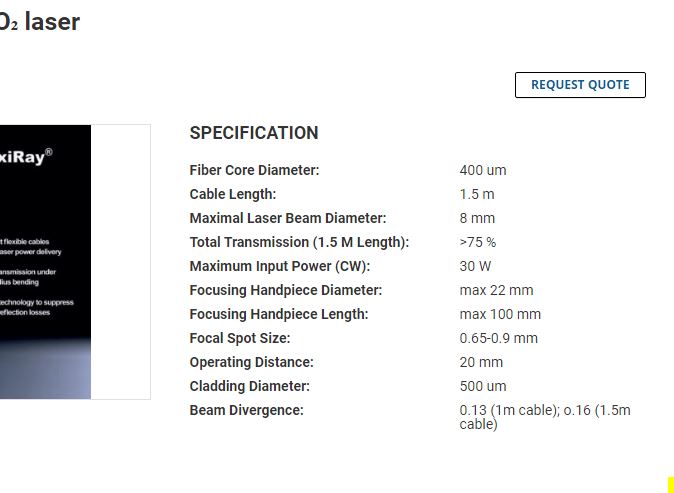 Technical Specifications on a Product Posting