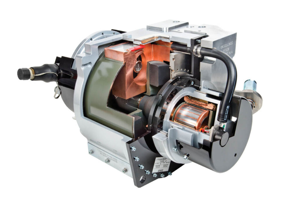 Photo of an X-ray tube within a CT scanner, where electrons are accelerated to generate X-rays for imaging.