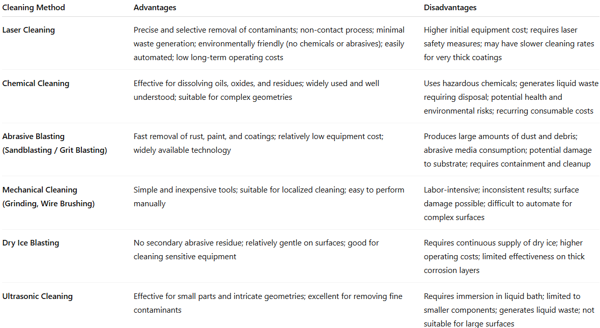 cleaning advantages and disadvantages