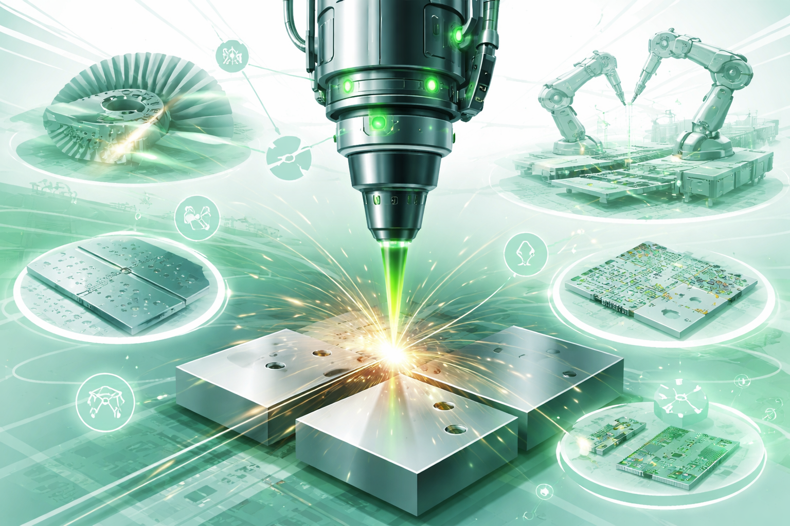 Futuristic laser drilling technology in action