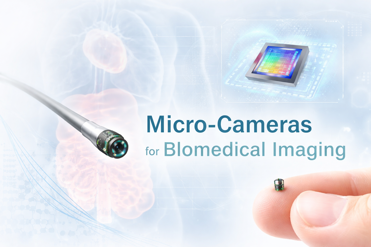 Micro-cameras in biomedical and other fields