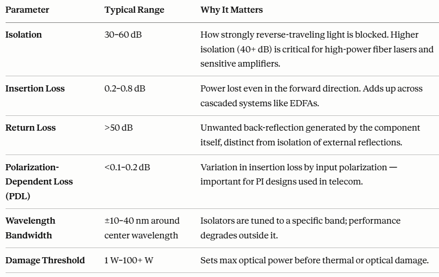 optical isolators and circulators