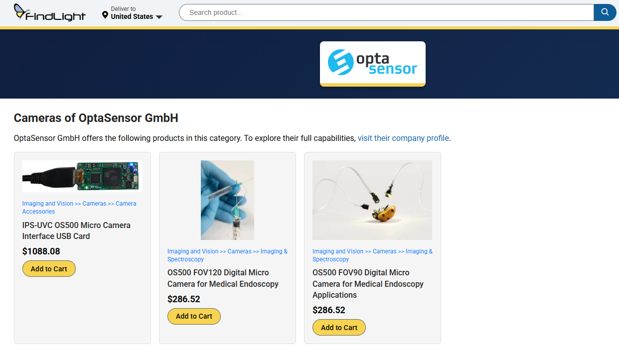 FindLight OptaSensor partnership