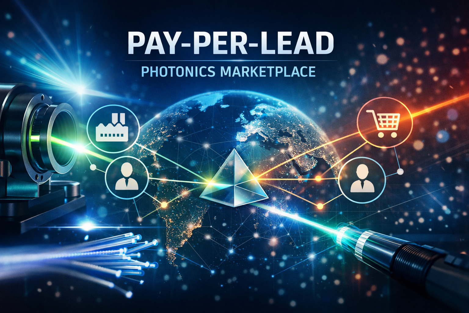 Pay-per-lead photonics marketplace connecting optics and laser suppliers with global buyers