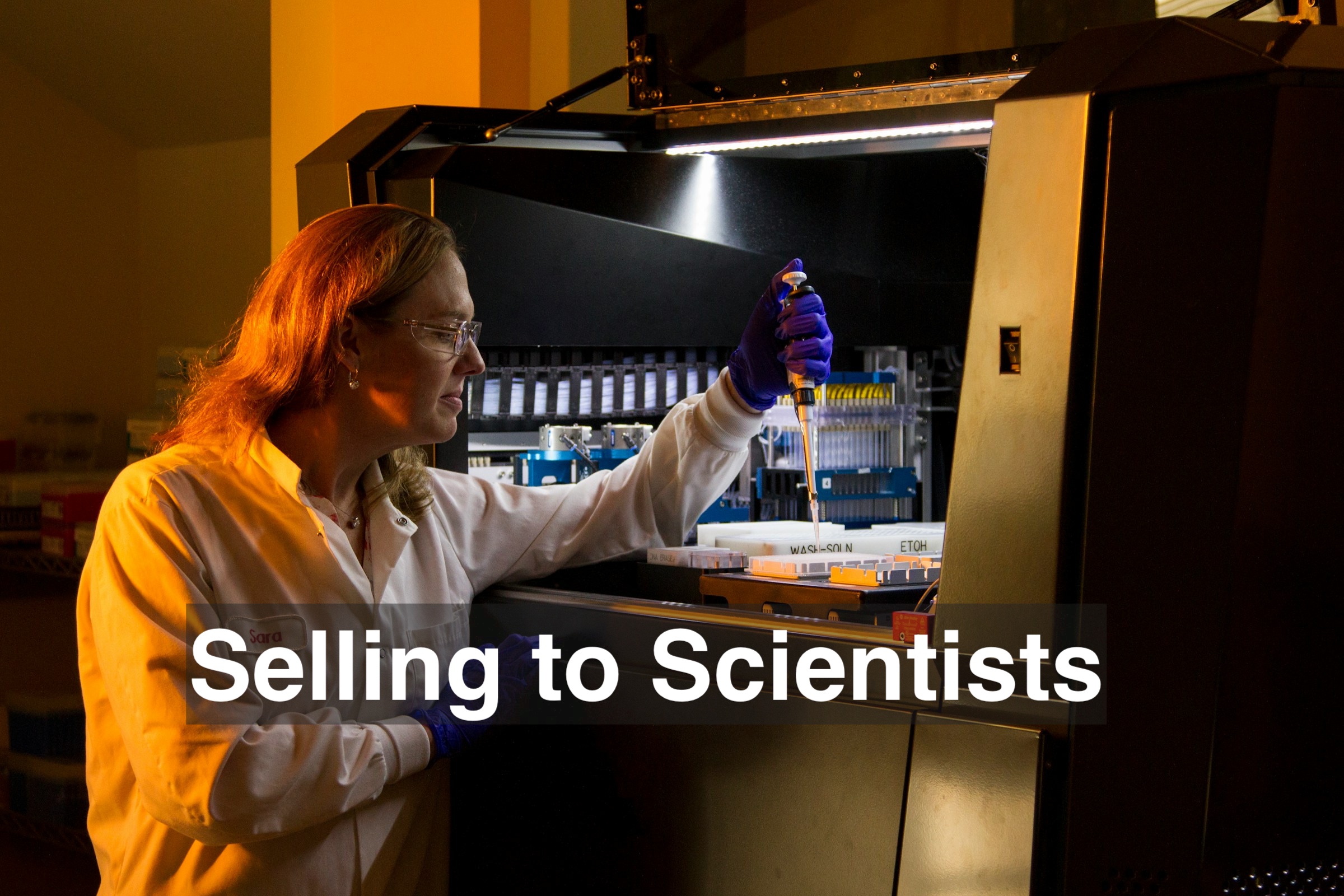 Strategies for selling to scientists, focusing on understanding their analytical mindset, building trust through technical expertise, offering value with data-driven solutions, and leveraging credible testimonials and case studies.