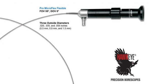 Hawkeye® Pro MicroFlex Flexible Borescopes (.020 – .059 mm dia)