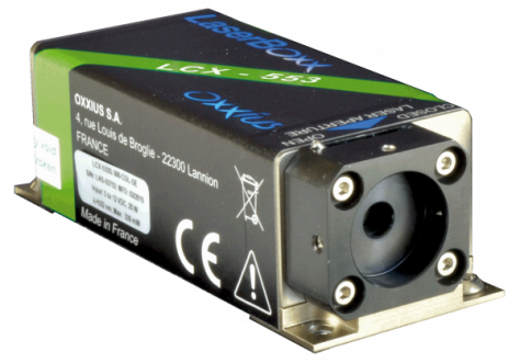 LCX-553L-100-CSB: 553nm Low Noise DPSS Laser