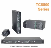 TC8800E Telephone Analog And Data Fiber Optic Multiplexer