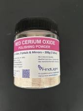 Red Cerium Oxide Polishing Powder for Glass and Crystals 1.5-2.2um 70-80% CeO2 (200 grams) photo 4