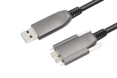 USB 3.0 Fiber Optic Cable Type-A Male to Micro-B for Basler, Dalsa, JAI Machine Vision Cameras