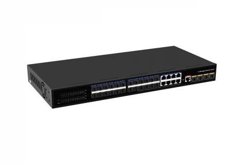 24 port 10G SFP+ Commercial Core Rack Managed Switch with 8*Gigabit SFP/RJ45 Combo photo 2