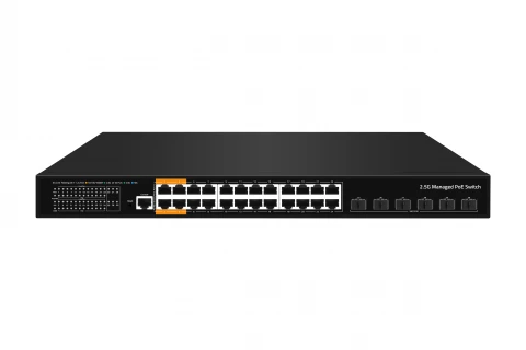 24 Port 2.5G Ethernet PoE 10G SFP+ Commercial Rack Managed Switch for WIFI 5 WIFI 6 photo 1