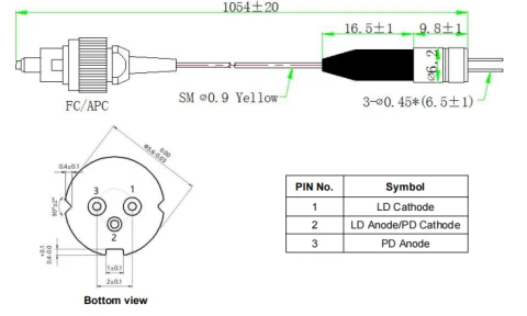 520nm 10mW FP Pigtail Laser Diode photo 2