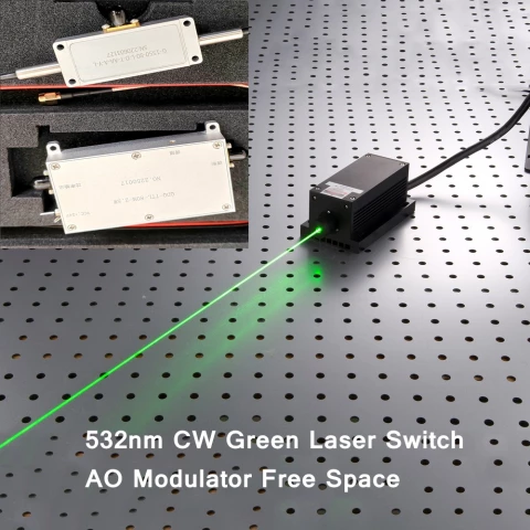532nm CW Green Laser Switch AO Modulator Free Space photo 3