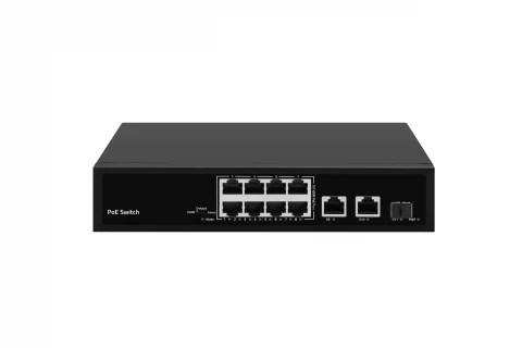 8 Port Fast Ethernet CCTV PoE Switch with Gigabit SFP/Copper Uplink photo 1