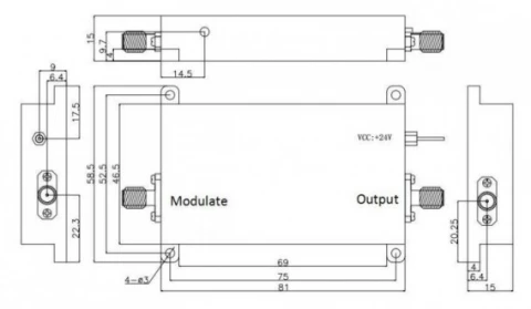 Acousto-Optic Modulator / Frequency Shifter 1550nm 200MHz photo 3