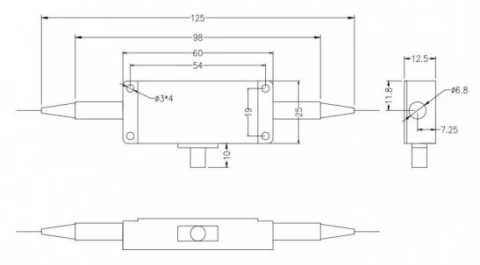 Acousto-Optic Modulator / Frequency Shifter 1550nm 80MHz- AOM-1550-80M-05-S-C1-SMF28e-1-1-1-FA photo 2