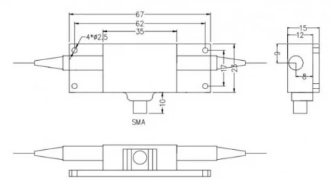 Acousto-Optic Modulator 1064nm 200MHz PM980 photo 2