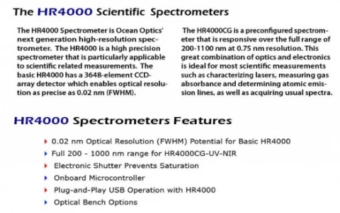 HR4000 Scientific Spectrometers photo 1