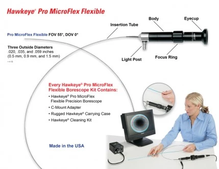 Hawkeye® Pro MicroFlex Flexible Borescopes (.020 – .059 mm dia) photo 2