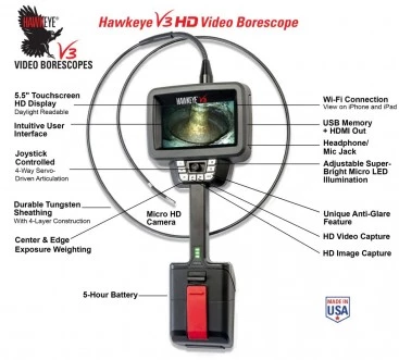 Hawkeye® V3 HD Video Borescopes photo 2