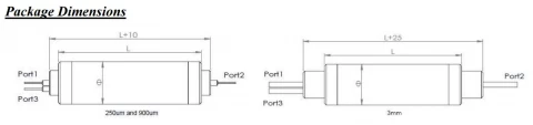 Ascentta Single Mode Polarization Insensitive Fiber Optic Circulator (532nm, 633nm, 785nm, 850nm) photo 2