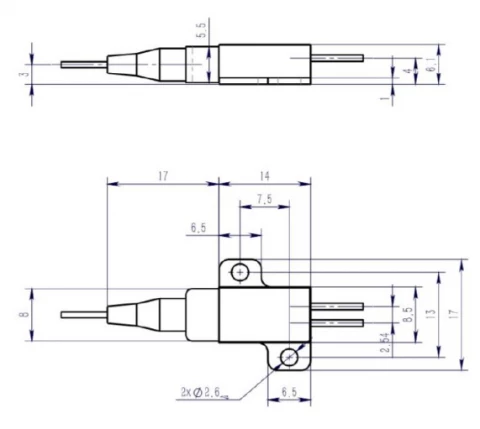 FBLD-976-3W-FC105-VBG-2Pin Wavelength Stabilized Fiber-coupled Laser Diode photo 1