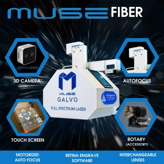FSL Muse Fiber Galvo V2 Laser Engraving Marking Machine 3D Scan 3D Autofocus photo 1