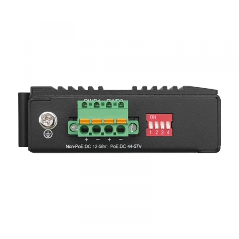 Mini Din Gigabit Industrial Unmanaged Fiber Ethernet Media Converter photo 3
