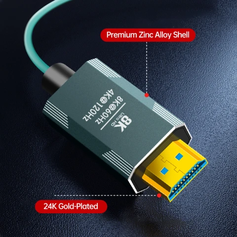 MPO Detachable 8K Pure Fiber Optic HDMI2.1 Active Optical Cable-48Gbps-20m photo 4