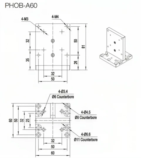 Right Bracket for Manual Stages photo 1