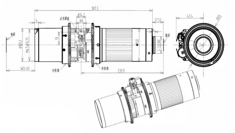 LS-TU55B-0.5X-2X Telecentric Lens photo 2
