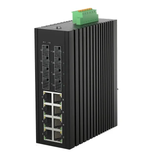 16 port Layer 3 Managed 10G SFP+ Industrial Din Network Switch