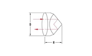 CaF2 Corner Cube Retro-Reflector Prism