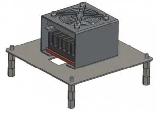 DUV-LED 3x3 Array With Cooling Fan