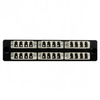 Fiber Adapter Panel Preloaded With 6 Quad LC MM