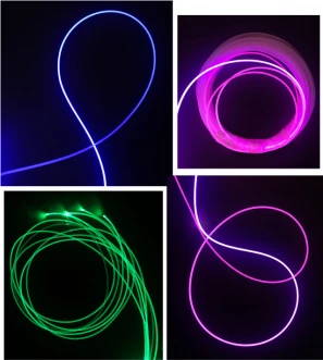 LED Fiber Optic Lights Side Glow Optical Fiber for Lighting