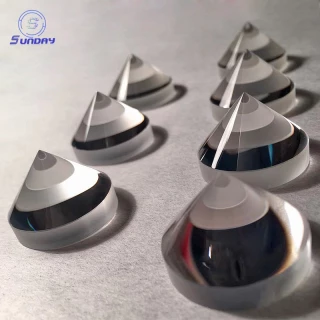 Custom Large Size Corning 7980 Axicon Lens