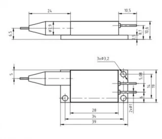 FBLD-976-18W-FC105-VBG-2Pin Wavelength Stabilized Fiber-coupled Laser Diode