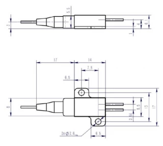 FBLD-976-3W-FC105-VBG-2Pin Wavelength Stabilized Fiber-coupled Laser Diode